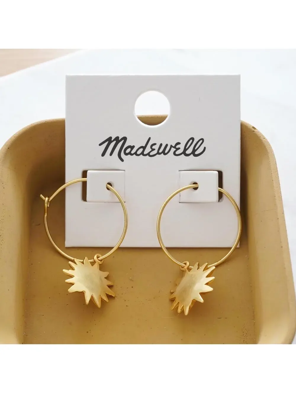 Madewell Sunbeam Charm Hoop Earrings - Picture 2 of 7